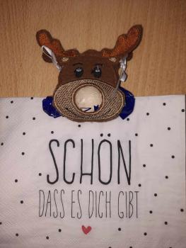 ITH - Stickdatei Lolli- bzw. Schokokugelhülle Rentierkopf